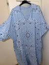 Robe bandana bleu