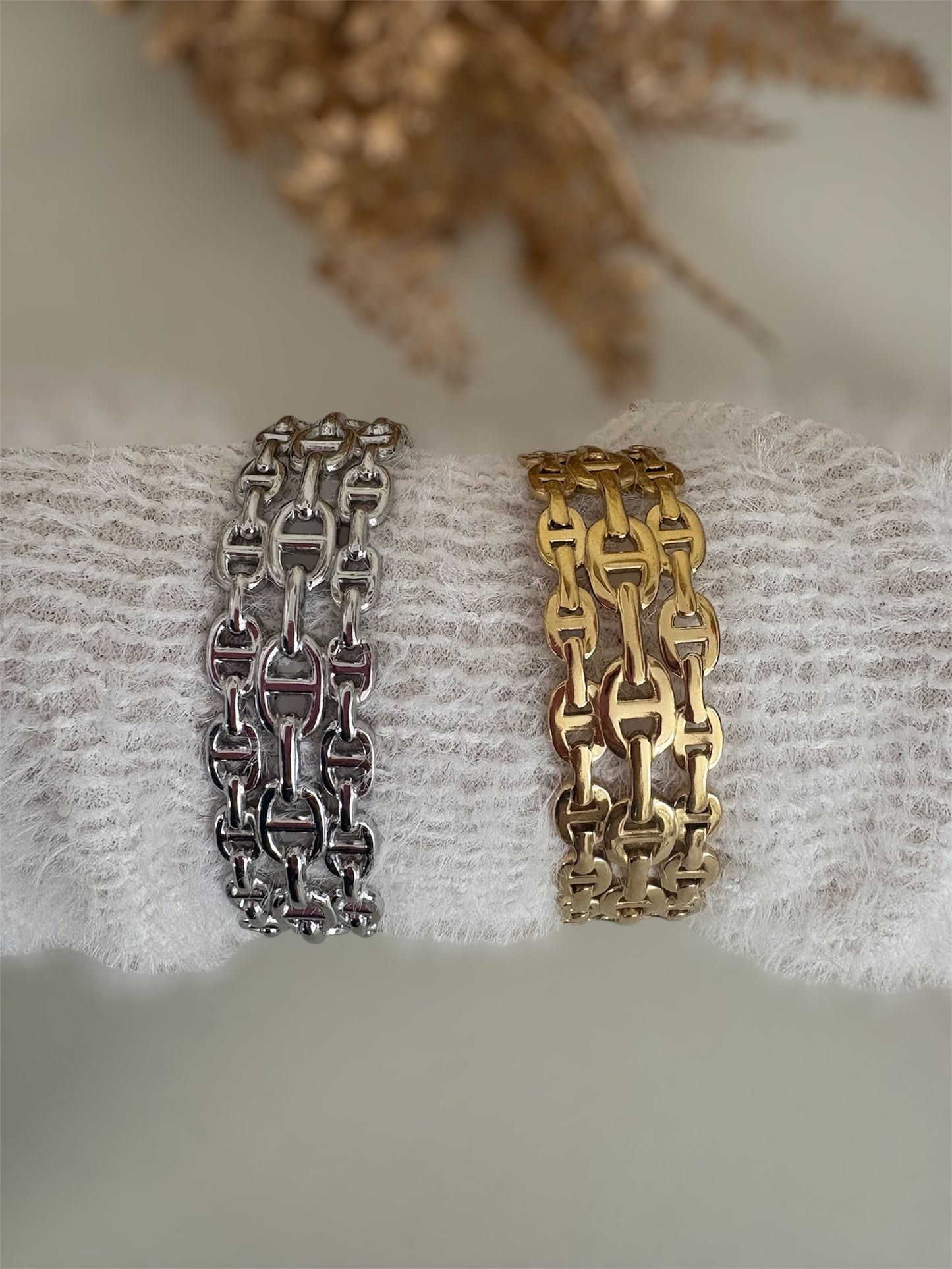 Bracelets graines de café épais