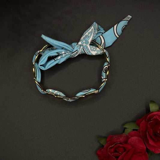 Bracelet bandanat bleu - Chimane Accesories