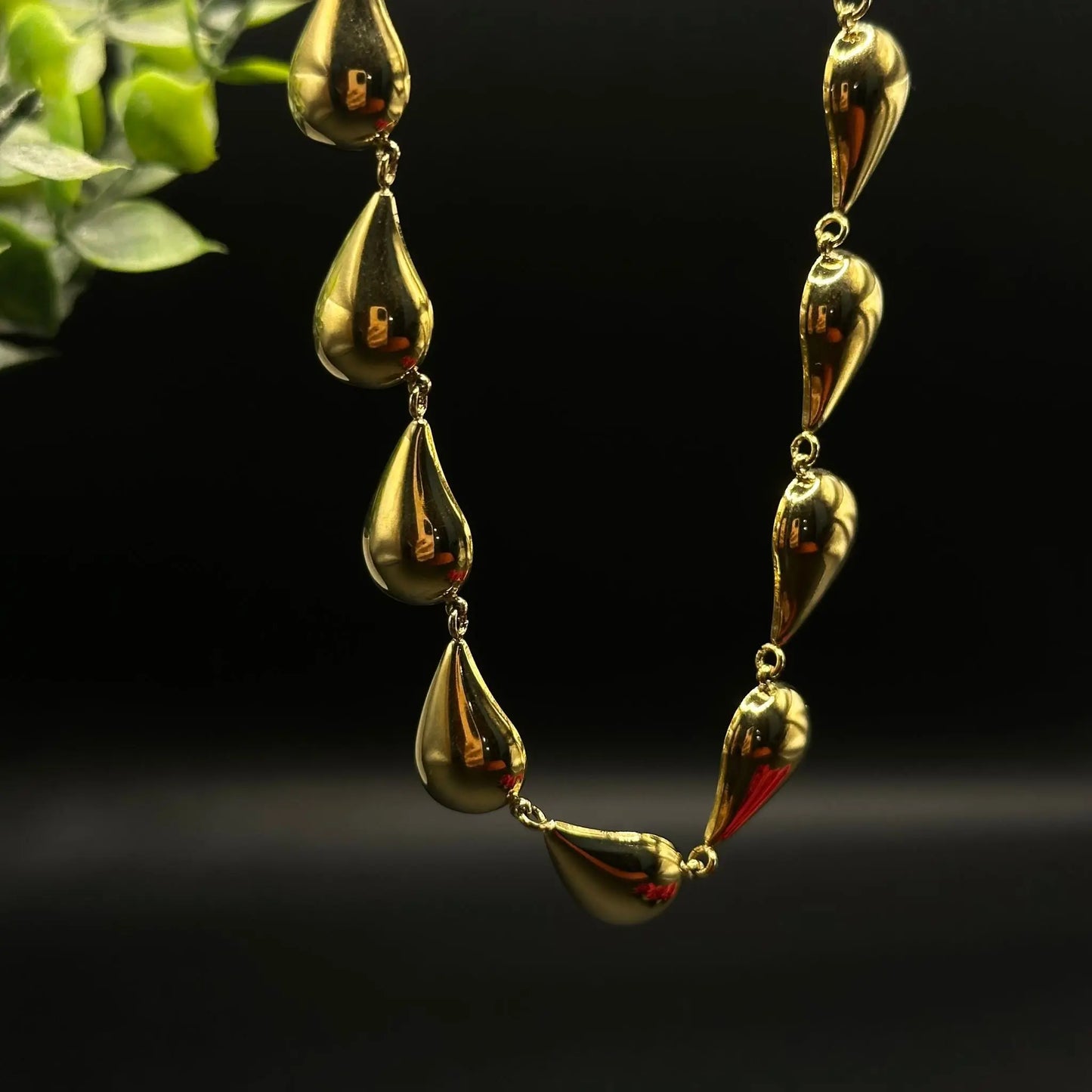 Collier Doré Gouttes Modernes - Chimane Accesories
