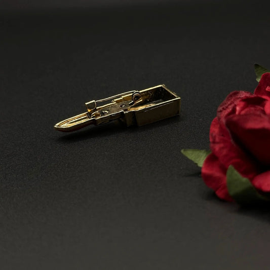 Broche Lèvres Cristal Rouge Passion - Chimane Accesories