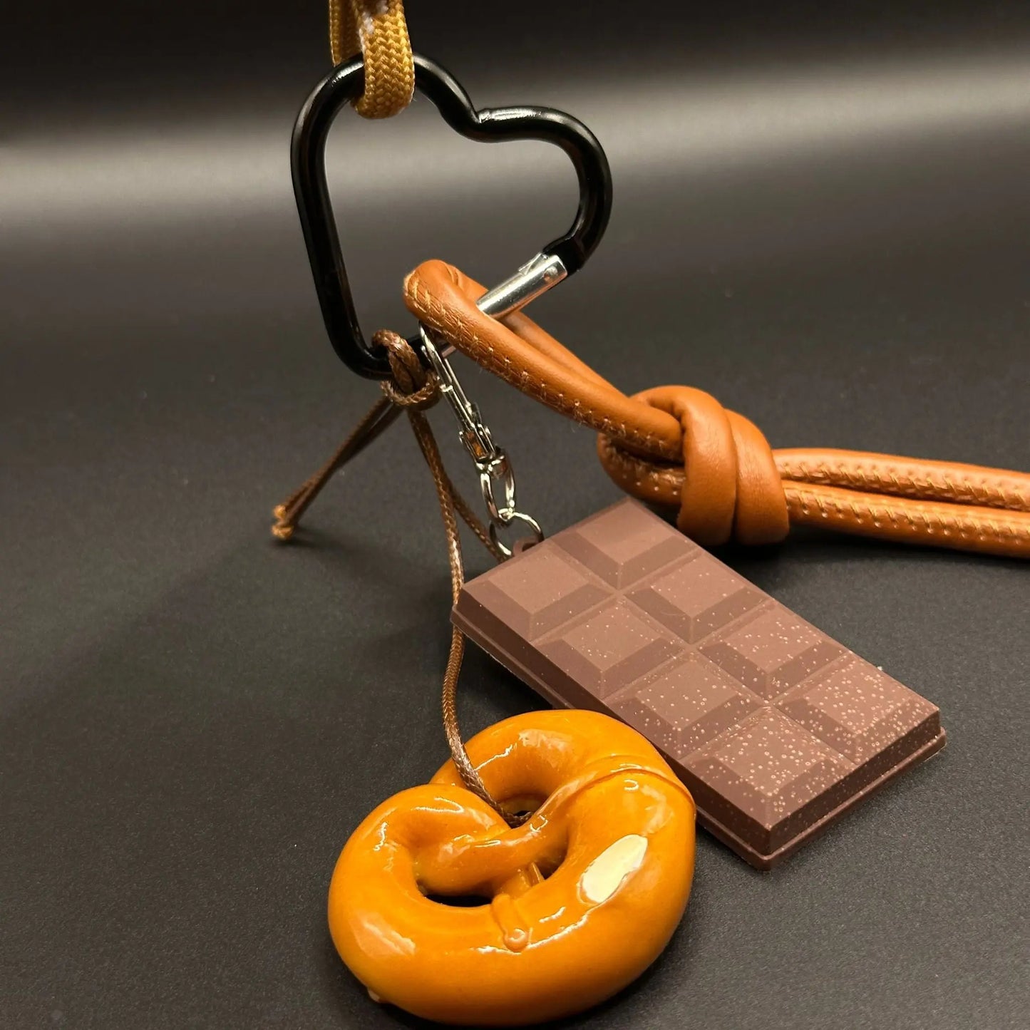 Porte-clés Chocolat & Bretzel Gourmand - Chimane Accesories