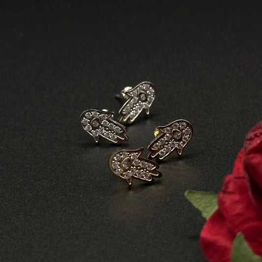 Boucles d’oreilles – khamsa argent,doré - Chimane Accesories