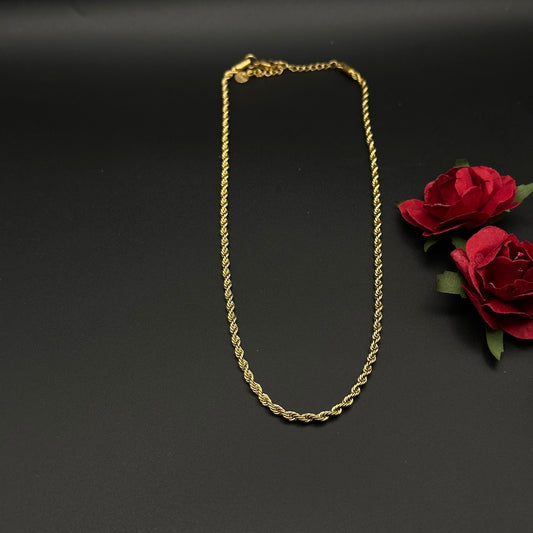 Chaîne Torsadée Dorée fin - Chimane Accesories