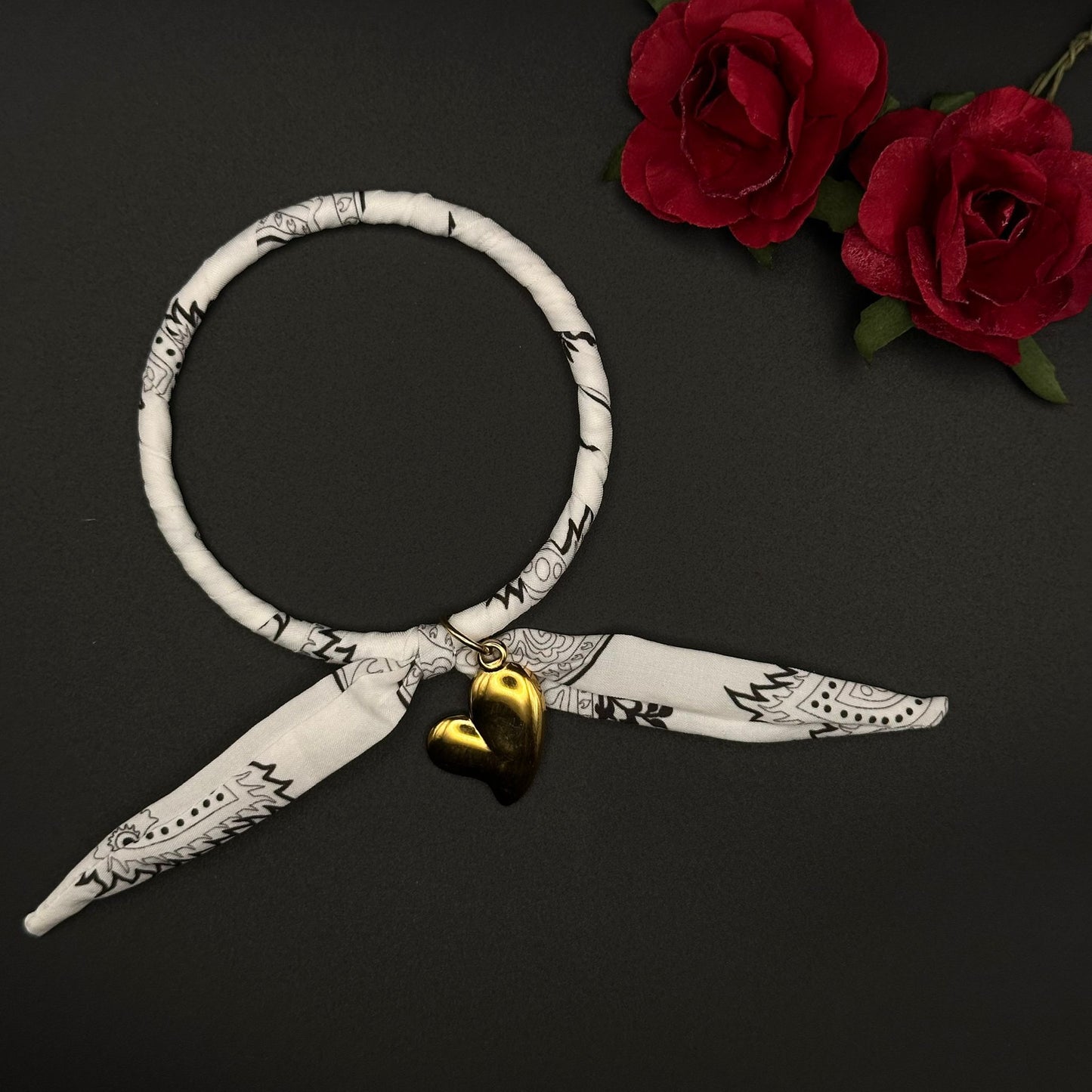 Bracelet Bandana Cœur Doré
