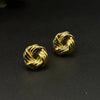 Boucles d’oreilles mini nœud torsadé doré - Chimane Accesories