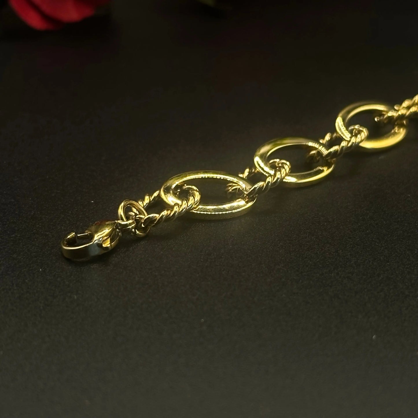 Bracelet maillons torsadés dorés - Chimane Accesories