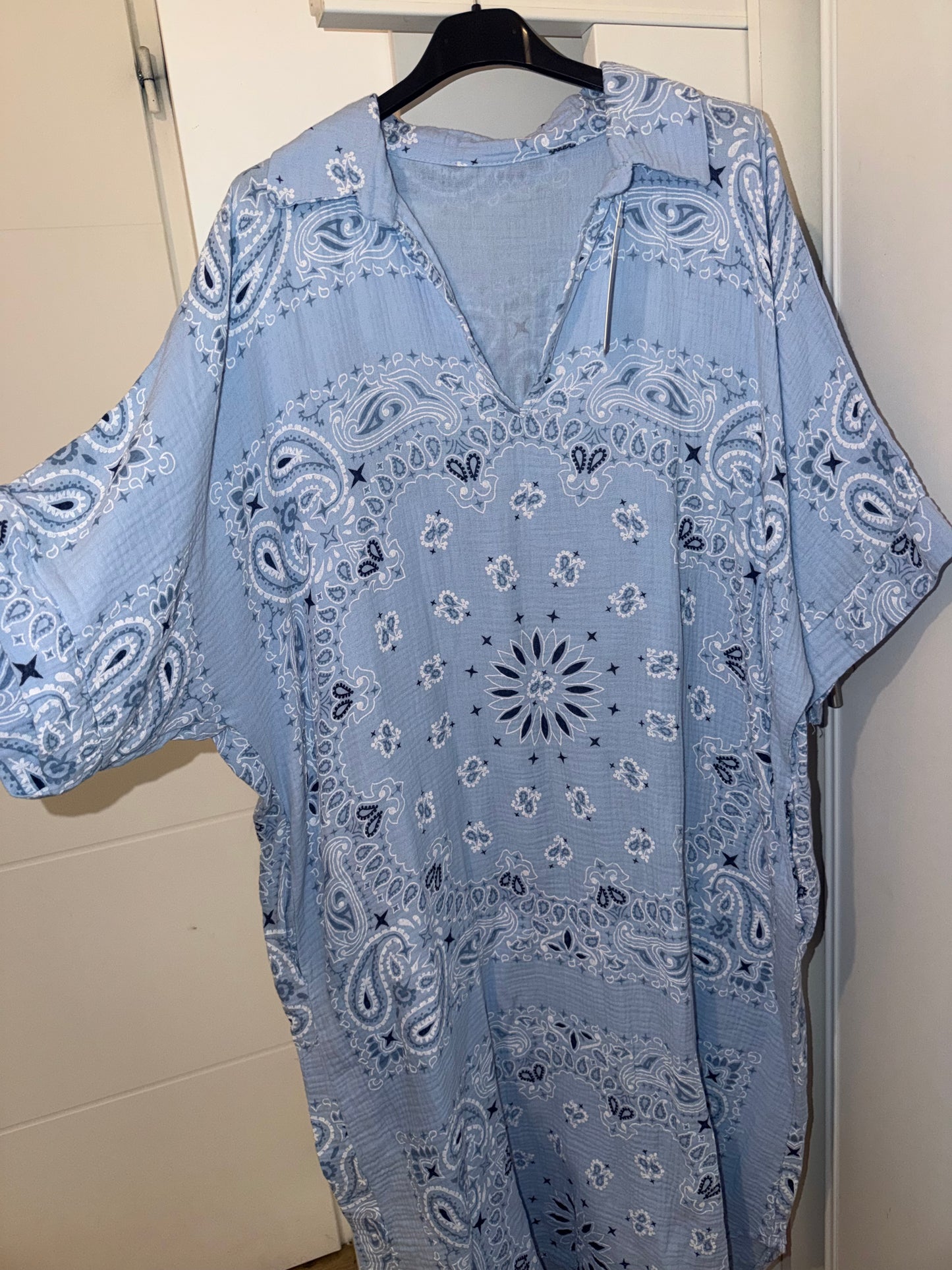 Robe bandana bleu