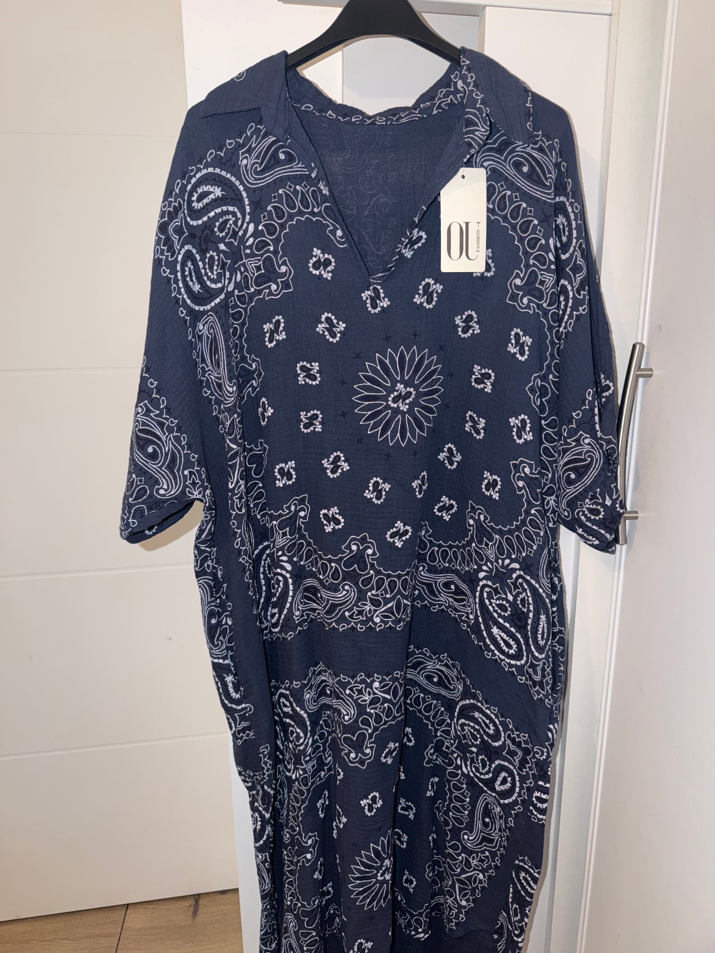 Robe bandana bleu marine