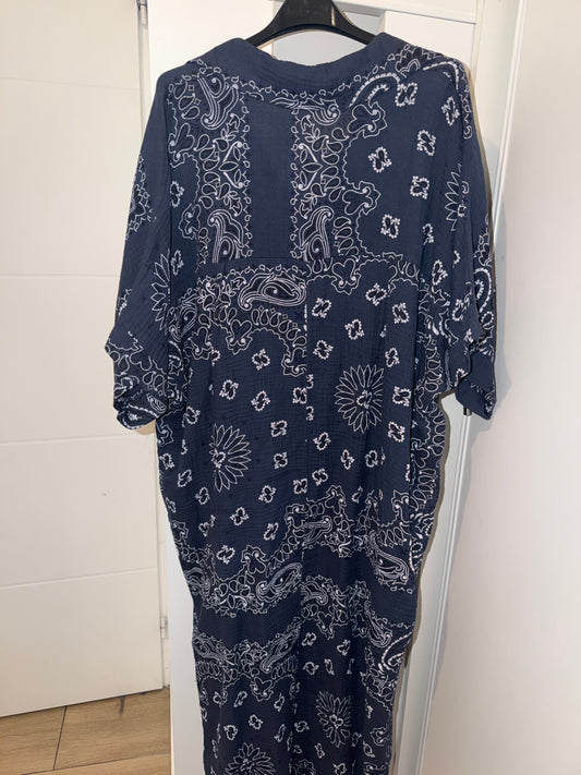 Robe bandana bleu marine