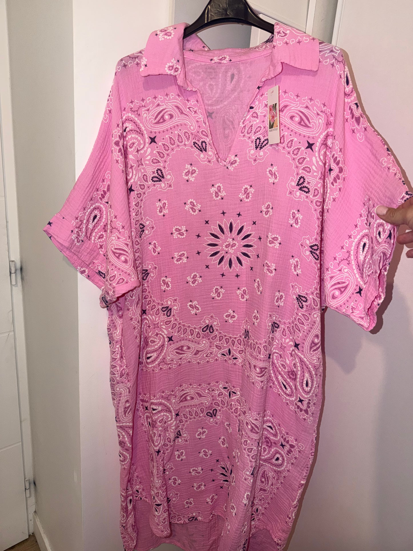 Robe bandana rose