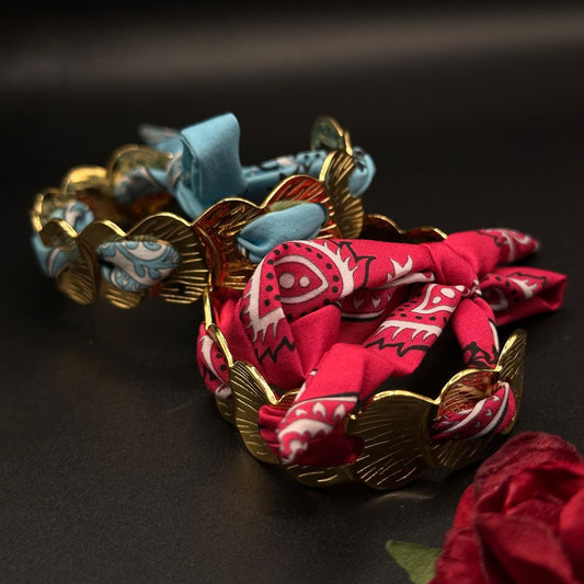 Bracelet bandanat rouge et bleu