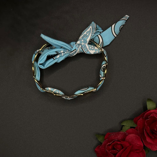 Bracelet bandanat bleu