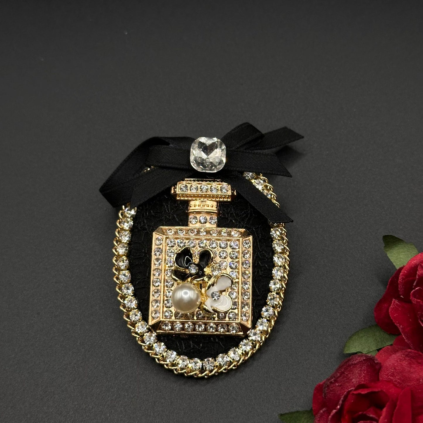 Broche Parfum Couture Strass & Perles