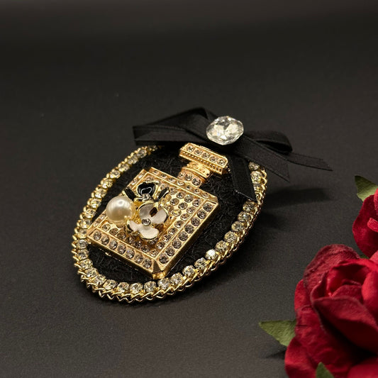 Broche Parfum Couture Strass & Perles