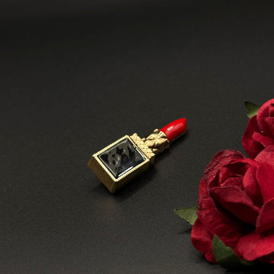 Broche Lèvres Cristal Rouge Passion