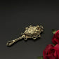 Broche Clé Vintage Cristaux Arc-en-Ciel