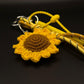 Porte-clés Tournesol Crochet Jaune