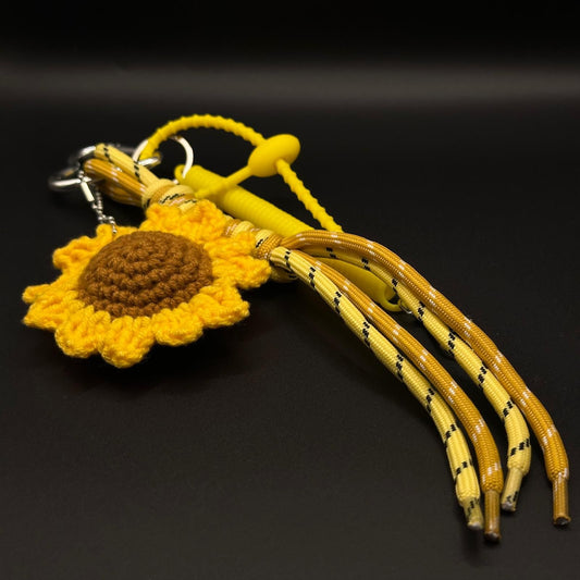 Porte-clés Tournesol Crochet Jaune
