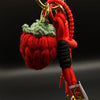 Porte-clés Fraise Crochet Rouge