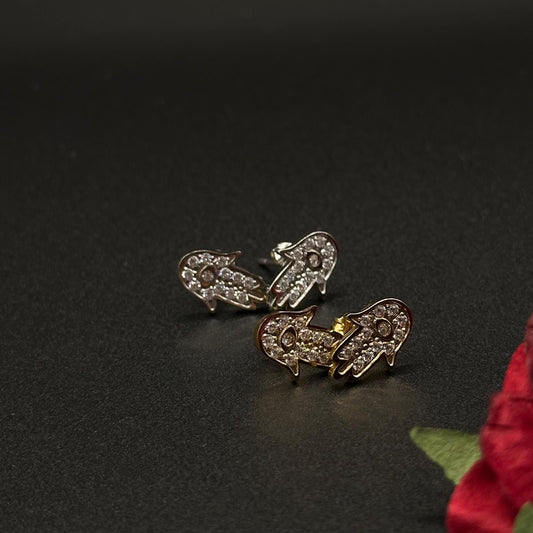Boucles d’oreilles – khamsa argent,doré