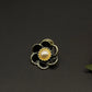 Broche Camélia Perlé Noir - Chimane Accesories