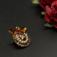 Broche Fleur Ambre & Perles - Chimane Accesories