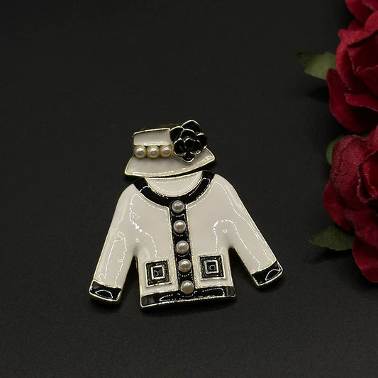 Broche Veste & Chapeau Perlé - Chimane Accesories