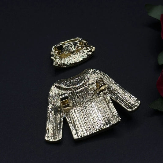 Broche Veste & Chapeau Perlé - Chimane Accesories