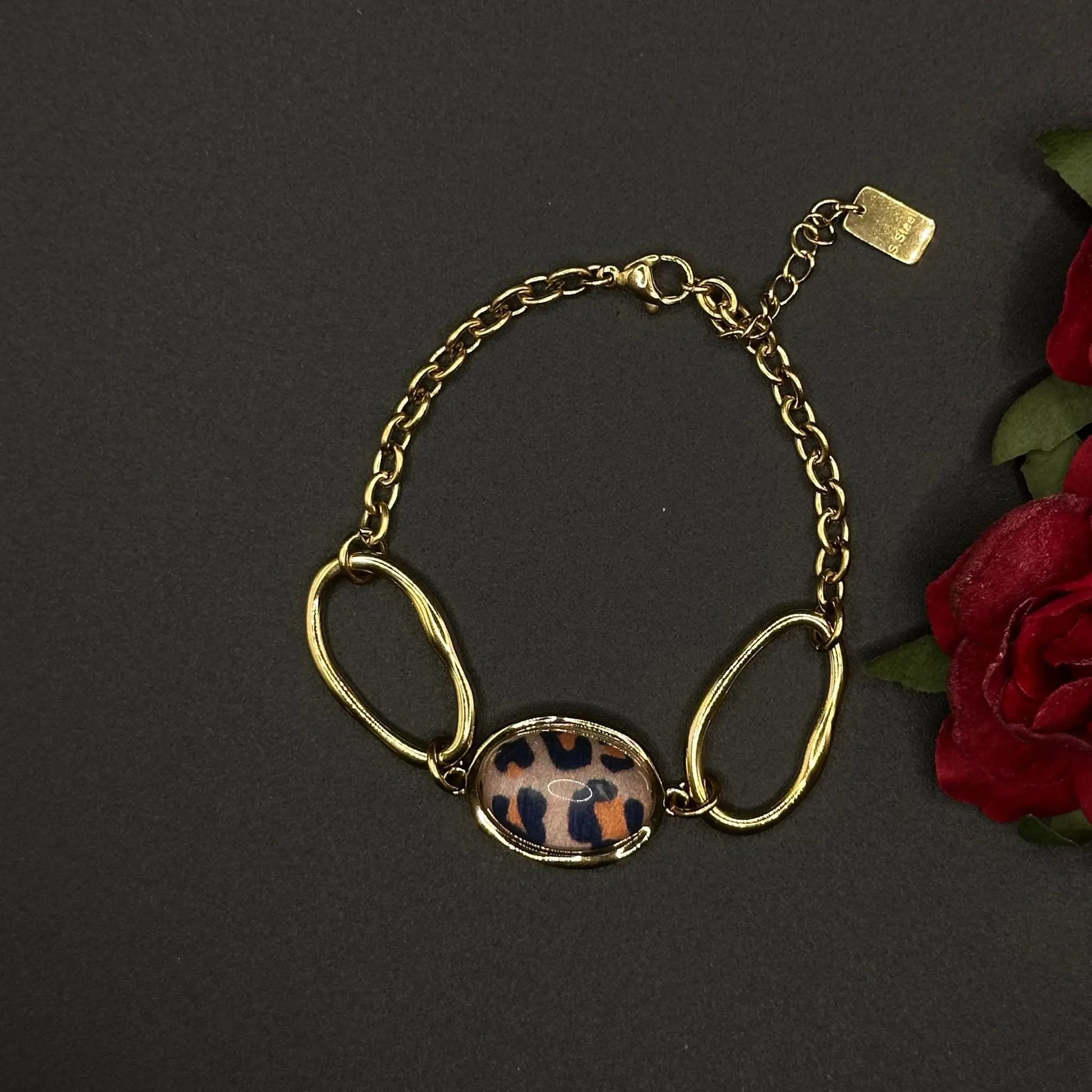 Bracelet Chaîne Léopard Doré - Chimane Accesories