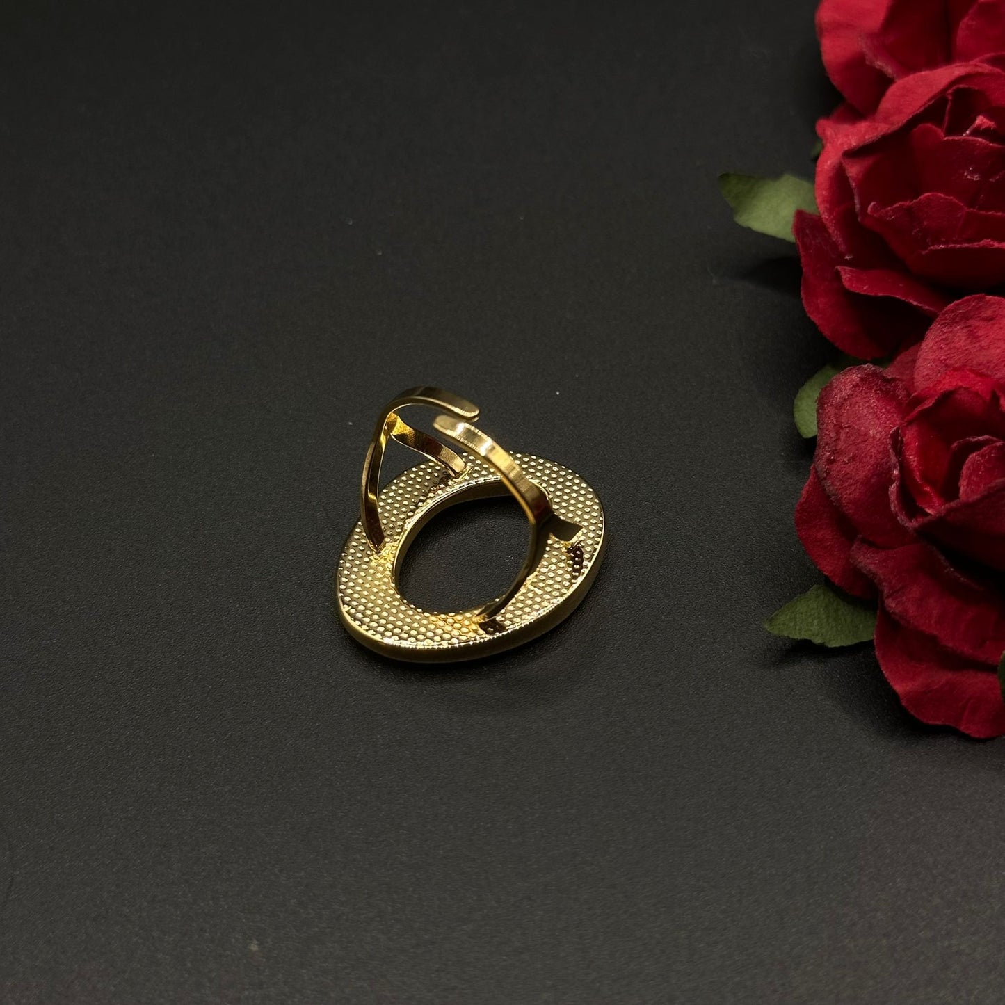 Bague Anneau Ovale Doré - Chimane Accesories