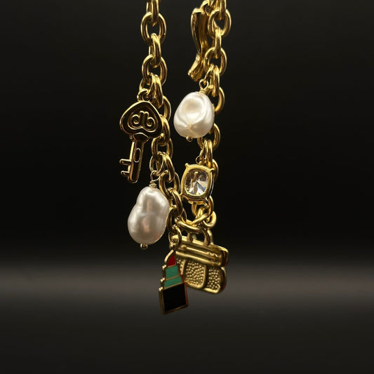 Collier Charms Glamour Doré