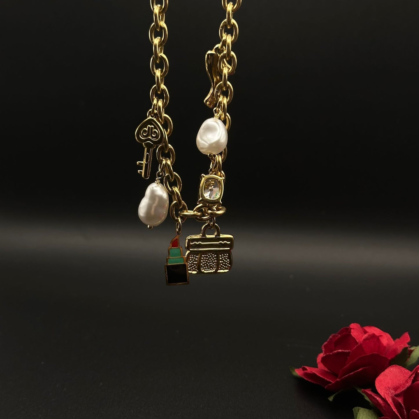 Collier Charms Glamour Doré