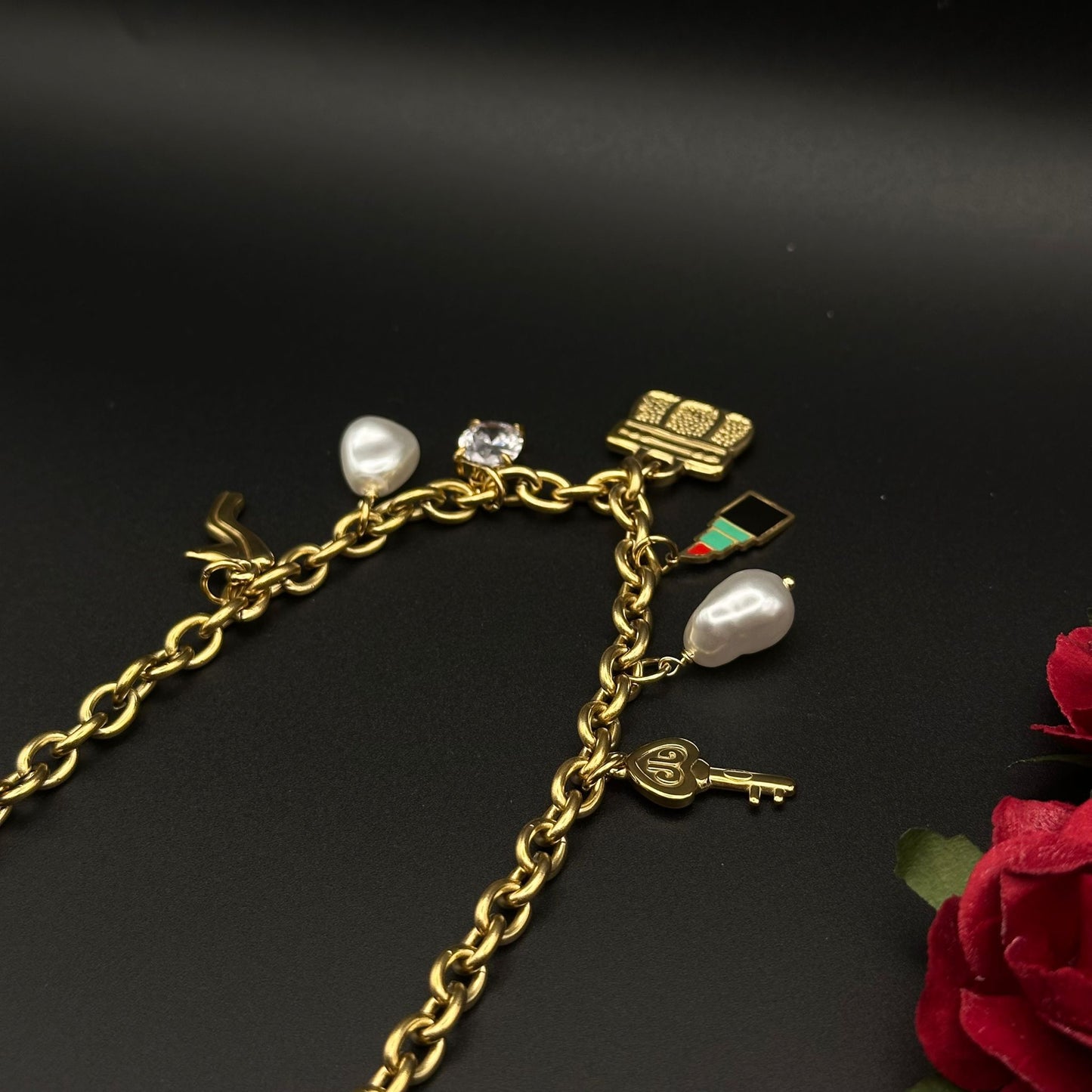 Collier Charms Glamour Doré