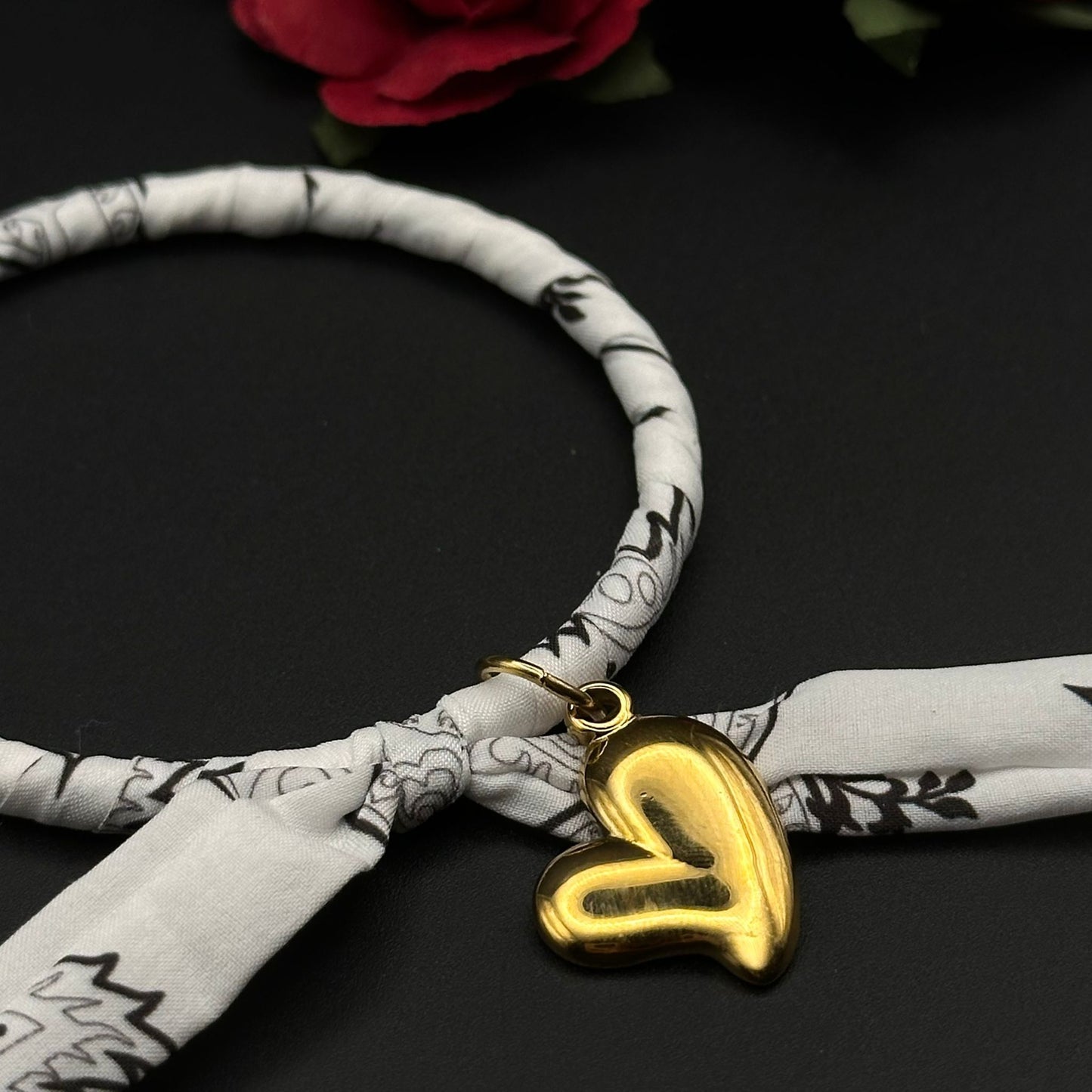 Bracelet Bandana Cœur Doré