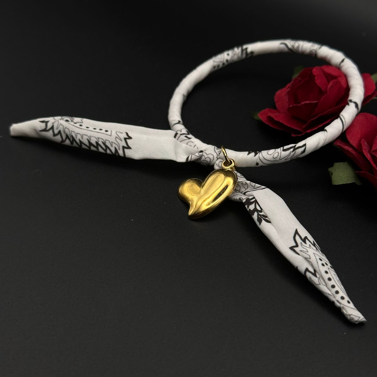 Bracelet Bandana Cœur Doré