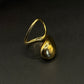 Bague goutte dorée