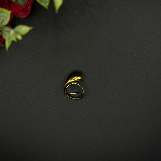 Bague goutte dorée