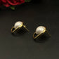 Boucles d’oreilles perle anneau doré