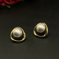 Boucles d’oreilles perle anneau doré