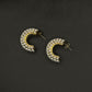 Boucles d’oreilles créoles perlées blanches