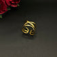 Bague double anneau dorée