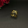 Bague double anneau dorée
