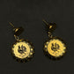 Boucles d’oreilles médaillon vintage doré