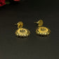 Boucles d’oreilles médaillon vintage doré