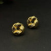 Boucles d’oreilles mini nœud torsadé doré