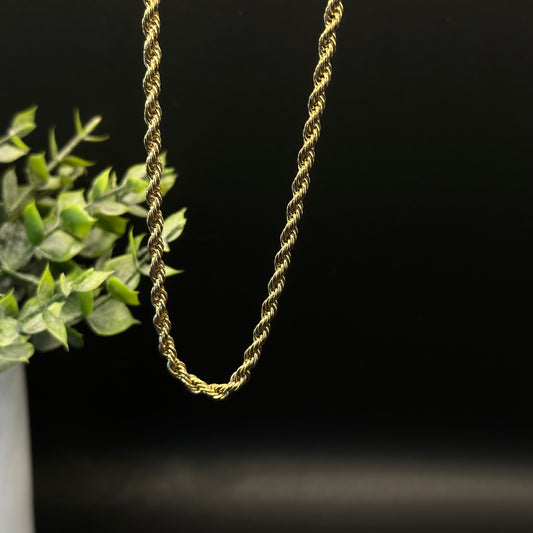 Collier torsadé doré épais