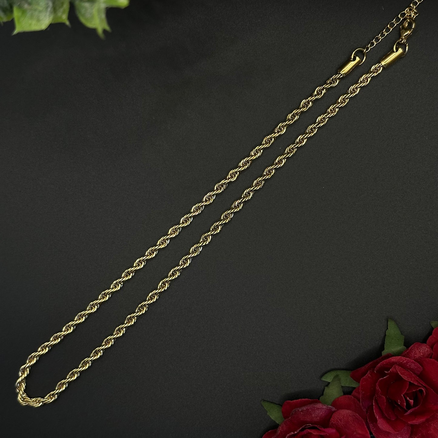 Collier torsadé doré épais