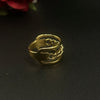 Bague à chaîne dorée